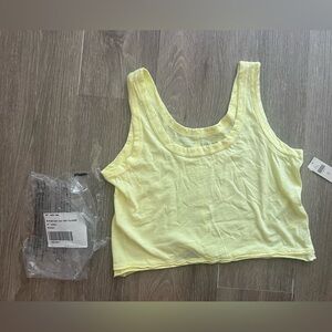Anthropologie Pilcro Medium Cropped Yellow Tank NWT